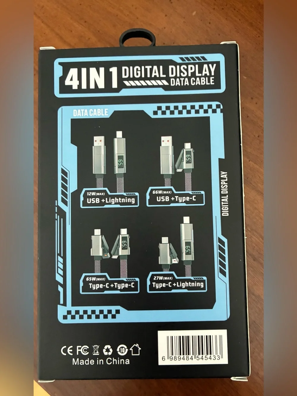 4-in-1 Digital Display Data Cable – Silver usb C